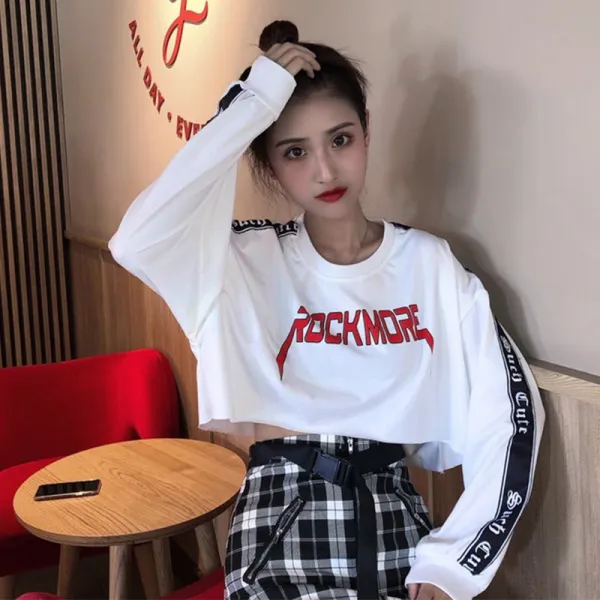 저렴한 긴소매 초가을 Ins 긴팔 여 트랙 Bf 나태풍 크롭 숙 Mschf