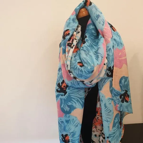 알다 Alda 아놀드파마 울실크스카프 블루혼합색 뉴코아울산성남점