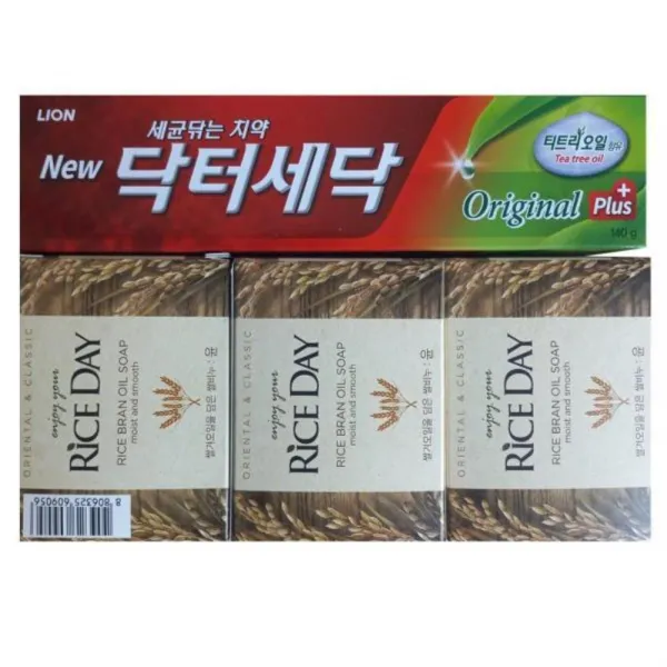 닥터세닥치약+라이스데이비누4종세트 선물용 판촉 용 거래처 친척 벤타샵상품선택