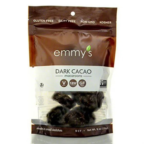 EMMYS Organic Dark Cacao Macaroons 6 OZ 에미의 오가닉 다크/7764736, 상세내용참조
