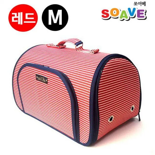 ACO517587스트라이프 강아지 이동가방 레드 M 철장 이동장