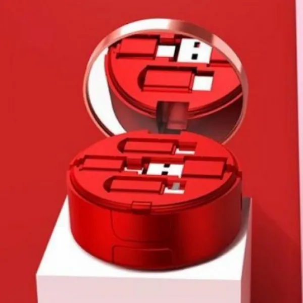 에씨클레오 사무용 품 미니멀한 사이즈로 2만원대 선물 우수한 휴대성이 있는 컴팩트형 3in1 휴충전 케이블 E 142644 핑크 1개