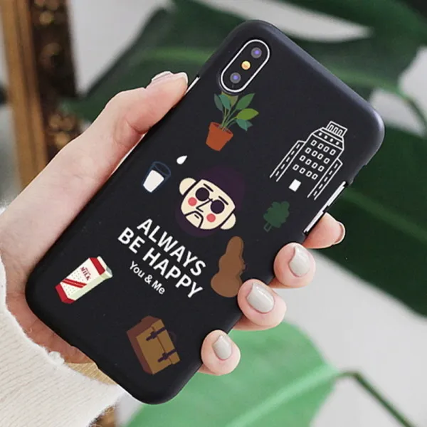  바보사랑 커플아이콘 소프트 젤리 케이스 Tr 휴대폰 커버 기종:아이폰x/Xs / 색상:블랙 상세 설명 참조