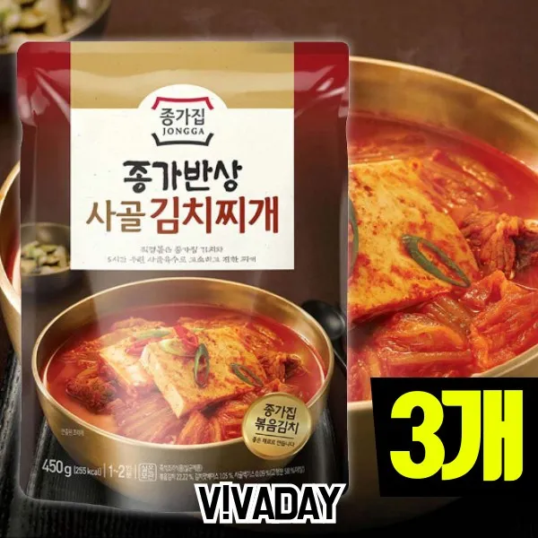 할인존 nU2f 73s-R1606 종가집 사골김치찌개 3개, 단일 수량