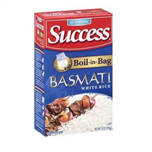 석세스 rice 10 미뉴테 보일인백 바스마티 화이트 rice 14 ozbox 팩 of 4, 1