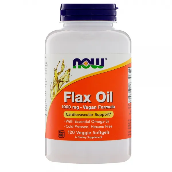 Now Foods 나우푸드 플랙스 시드오일 아마씨유 1000mg 120정 Flax Oil 1000 mg 120 Veggie, 1개