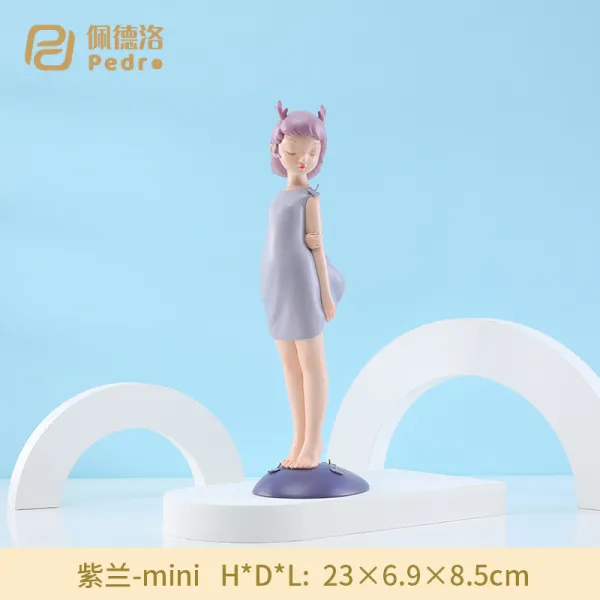 기타주방데코 백야 동화 북유럽식 거실 유니콘 테이블인테리어 장식품 모델하우스 여학생 신혼 선물, T23-바람기다리기 Mini-제비꽃 23*6.9*8.5