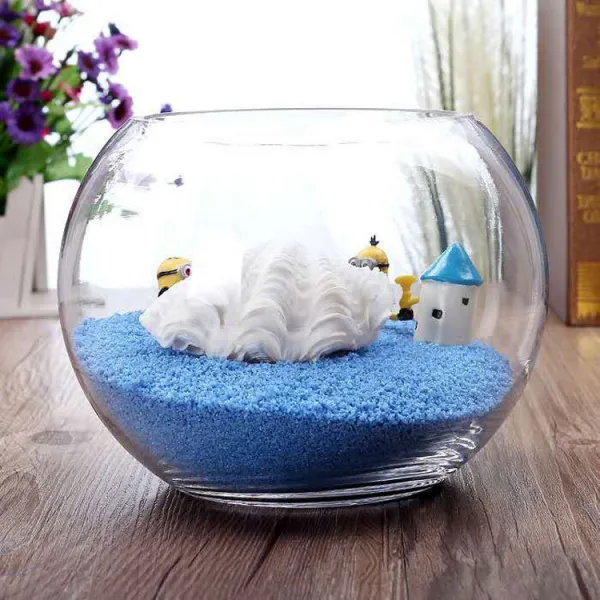 밍고망고 북유럽가구 직 바치다 노르딕 독창적 투명 착지 원구 양어 수배 미경관 멀바우가구 거실 유리 진열 장식품, 뱃길 40 한벌 4개