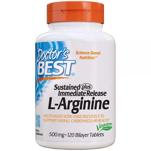 Doctor's Best Doctors 지효성 즉효성 L 아르기닌 500mg 120정, 1개
