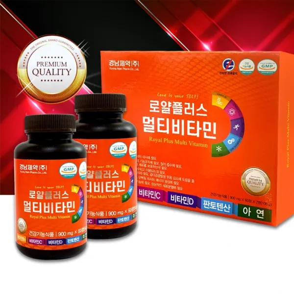 로얄플러스 멀티비타민 종합영양제 4개월분 (900mg x 60정 x 2병 108g), 900mg x 120정
