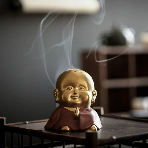 불교용품 도자기 동자승 인테리어 장식품 향로