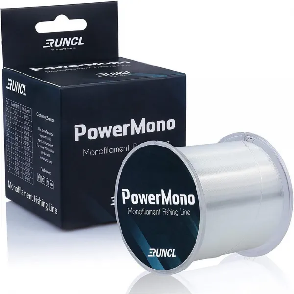 미국직구 RUNCL PowerMono 낚싯줄 모노 필라멘트 낚싯줄 300 / 500 / 1000Yds-극한 강도 충격 흡수 장치 물속에 매달 매듭 친화적-모노 낚싯줄 3-35LB, 상세참조, 상세참조