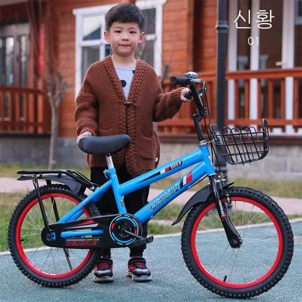 XR 190905 어린이 자전거 페달 2-3-6세 7-8-10세 유모차 초등학생 A05, 푸른01