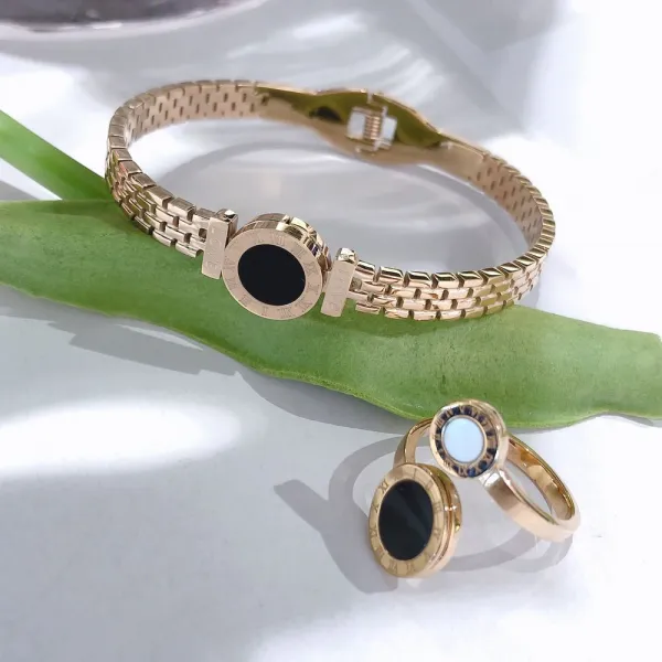 일루아샵 써지컬스틸 오닉스 레인체인 팔찌 반지 세트선택시 할인적용 팔찌