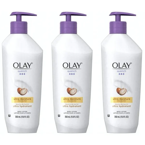 [Olay] 올레이 바디 로션 시어 버터와 끄다 울트라 수분 11.8 온즈 (3 팩), 단일상품