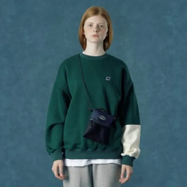 [텐바이텐] [Ncover] Color block sweatshirt-dark green