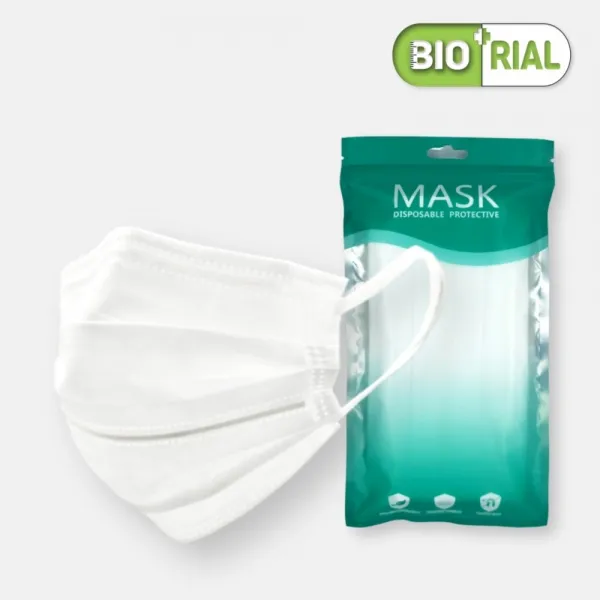 BIORIAL FDA CE 인증 일회용 덴탈 마스크 50매 화이트 비말차단 멜트블로운 필터 30매 황사 미세먼지 일회용마스크, 1개