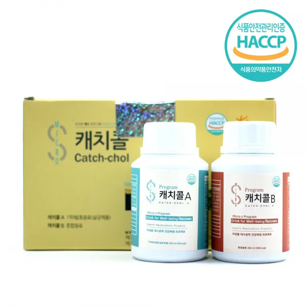 중앙미생물 캐치콜 캐치콜a 캐치콜b 6개 몸속 찌꺼기 배출 세트, 1박스(1회분)
