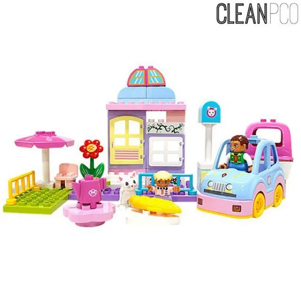 블록 두두타운핑크타운 블록 크리에듀 52pcs 쌓기, 단일옵션