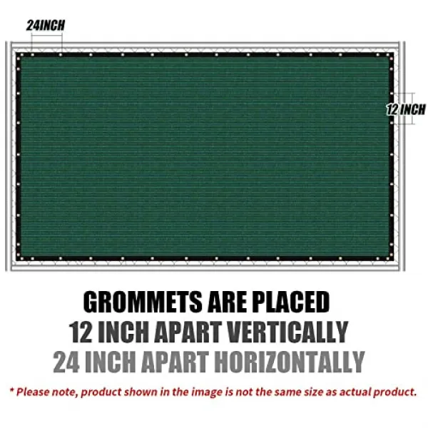 amgo customed 8 'x 132'녹색 울타리 프라이버시 화면 바람막이 구속력이있는 Groommets 상업 및 주거용 90 % 차단 (8' x 132' Green), 8' x 132', Green
