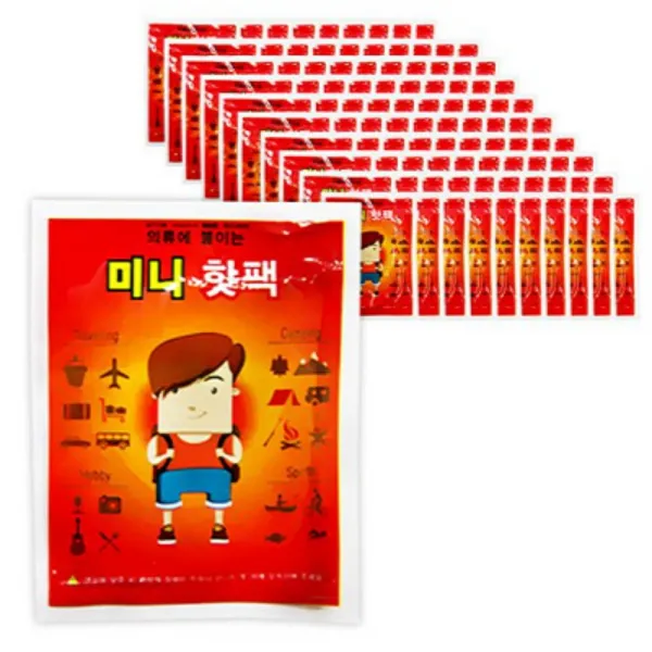 [100매] 휴대용 붙이는 파스형 핫팩, 100매