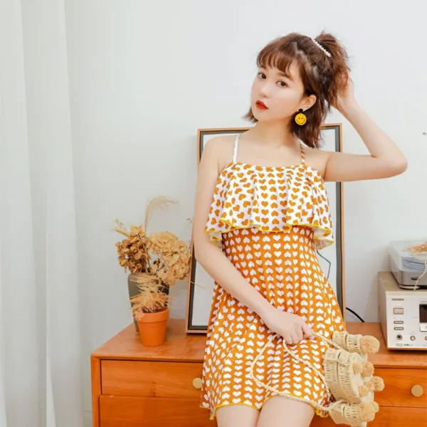 패션이루 여름 여성 프릴 원피스 수영복 바캉스 슬림핏 민소매