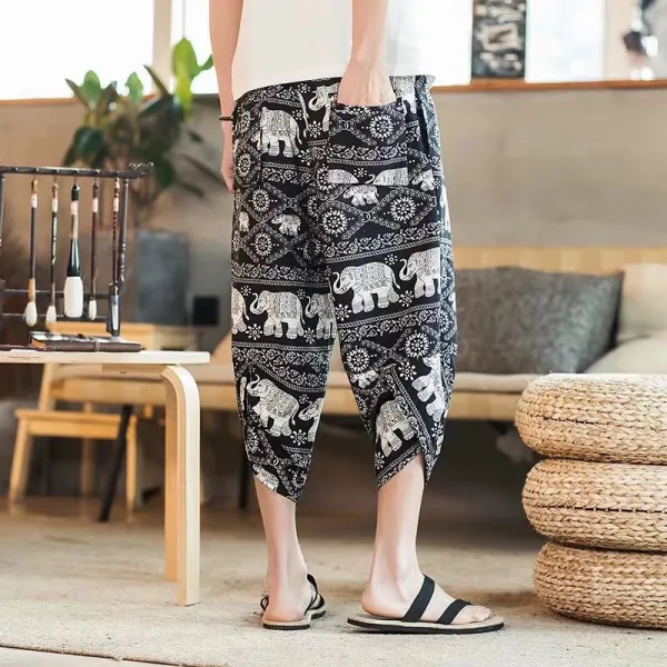 남성 비치웨어 스윔쇼츠 수영복 바지 여름 차이나 타이 해변 비치 팬츠 배기 네팔 9부 바지 남자 반 4xl