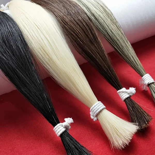 갈색 활 머리 50g 말꼬리 활 머리 바이올린 활 머리 Erhu 활 머리 80-85 cm 번식 말꼬리