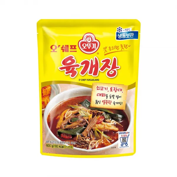 오뚜기 오쉐프 육개장 600g X 16봉 1박스 즉석식품 식사대용 반조리식품 냉동육개장, 1, 본상품선택