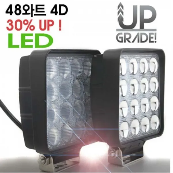 LED 반영구적 헤루질 지게차 화물차 차량용 DC 12V 24V 48W 써치 라이트, 1개