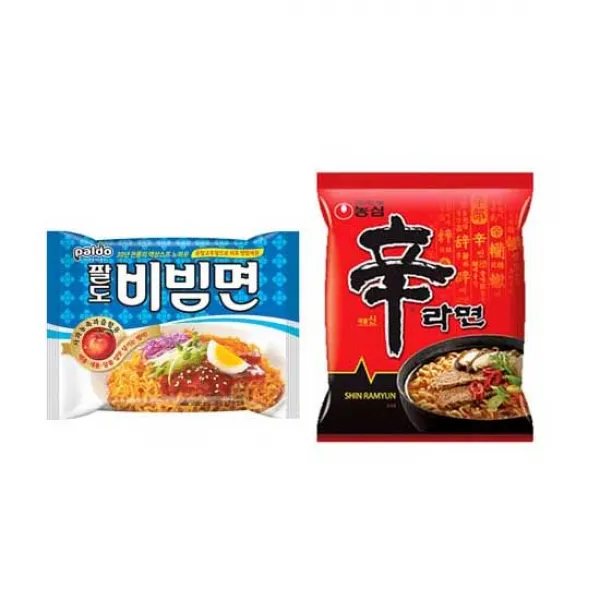 팔도 비빔면5개+농심 신라면5개, 1세트