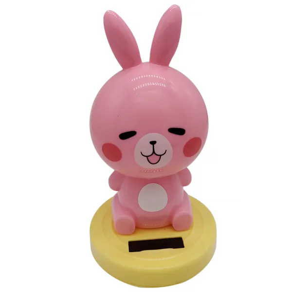 STK태양열 힘 머리 토끼 동물 입 모델 장난감 집, 노랑