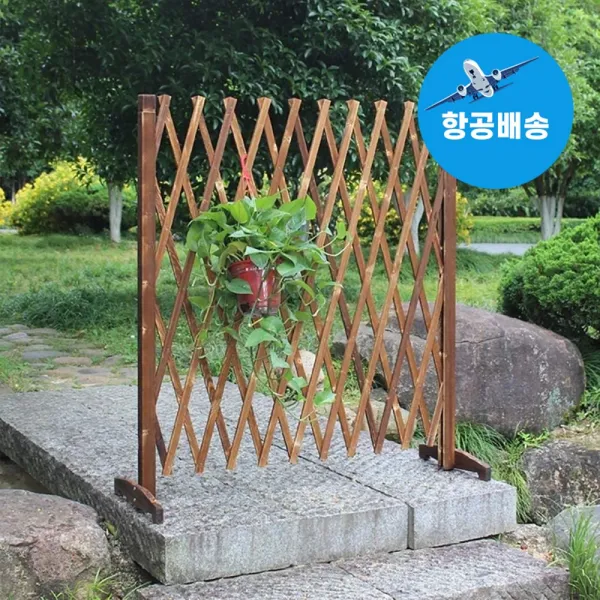 No Brand 접이식 나무펜스 대형 나무담장 방부목 울타리, 옵션 B. 삽입형 250 x  150cm