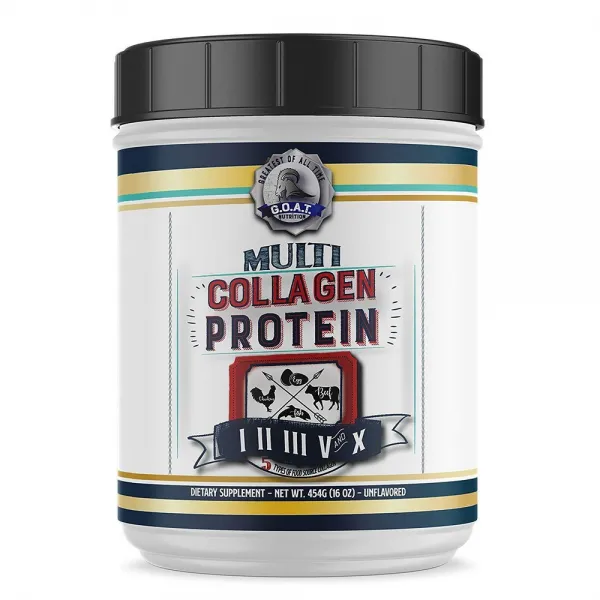 GOAT Nutrition 멀티 콜라겐 단백질 (16oz) Highest 품질 100% 순수 가수 분해 콜라겐 파우더 융기 목장 프리 레인지 유형 I II III V X 박사 추천, 상세설명참조