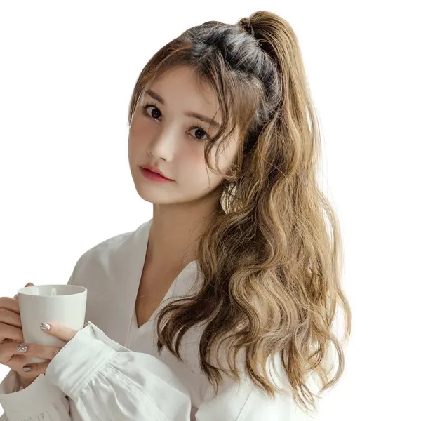 벨르비쥬 에머리 말꼬리 웨이브 장발가발, 개, 브라운