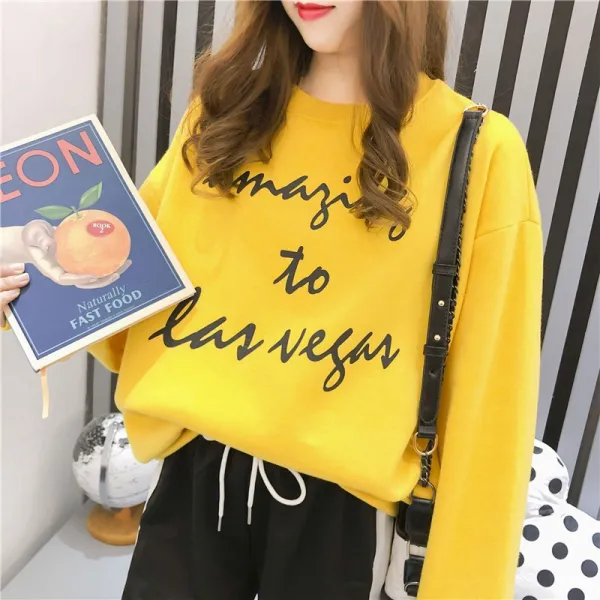 저렴한 루즈핏 맨투맨 가위 의 새 여 추 융 두 겨울 상 계 옷 나태풍 Sec 아웃