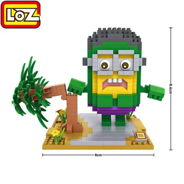 해외직구 LOZ 미니 나노 블록의 명망 있는 Me Avenger 캡틴 아메리카 아이언맨 토르 슈퍼맨 헐크 액션 그림 브릭 키, 9539 no box