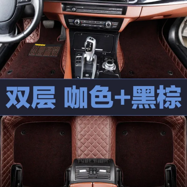 하이킹영 폭스바겐 폴로 탐가 cc 삼상 힘겨루기 정 2중 풀커버 자동차 발받침 탈부착 실링 도톰 패드, 커피 색블랙 갈색 카펫 차종 연도