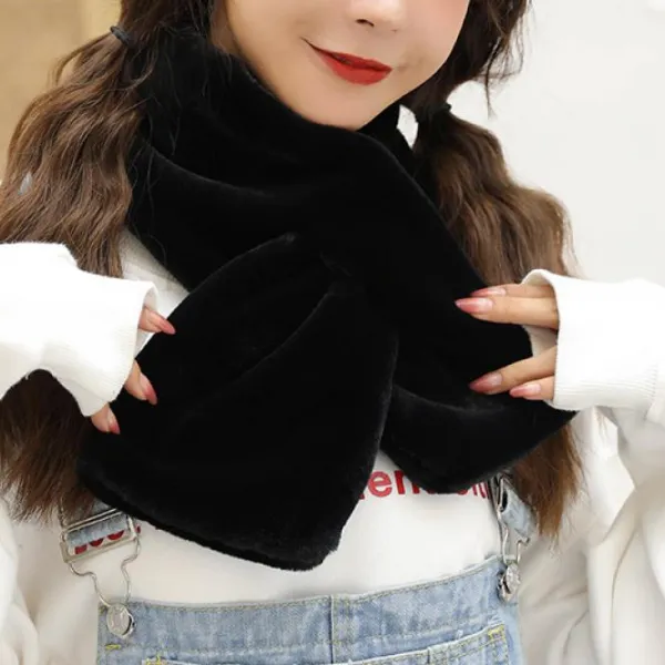 Kirahosi 따뜻한 목도리 털목도리 고급 퍼머플러 방한 퍼목도리 363호+덧신증정 Cvmh6wno