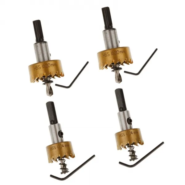 STK4pcs 24mm 30mm 높은 신속성 스테인레스 스틸 드릴 비트 홀 커터 도구를 보았다