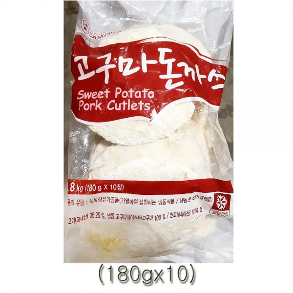 야식 돈가스 고 구마돈까스 백팔십그램 십each 감격쇼핑 +98773켄뱀+ 상신 고구마 일본식 맥주 안주 푸짐 한 업소용 튀김 요리 납품 도매 간편 자취 간단 냉동 경양식 성의있는스토어