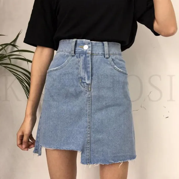kirahosi 선호도 높은 A라인 랩 스커트 언발 숏 치마 765호+덧신증정 ARfgqczz