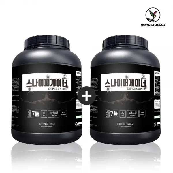 브라더밀스 스나이퍼게이너 헬스보충제, 2통, 2kg