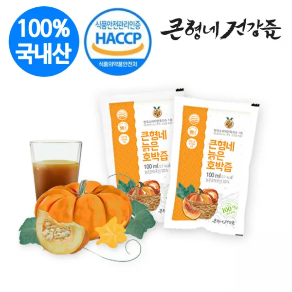 큰형네건강즙 여성분들을 위한 큰형네 늙은 호박즙, 30팩, 100ml