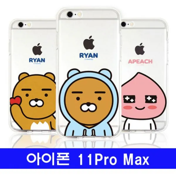 미쁘다[아이폰 11프로맥스 카카오 페이스 투명젤리 케이스]무료배송