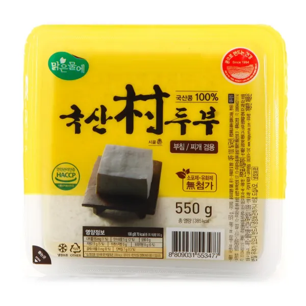 ★아이스박스★맑은물에 국산촌두부 550g, 단일상품