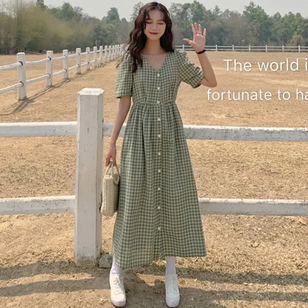 Sycp 여성 체크 원피스 반팔원피스 여름신상 추천 Oy1449