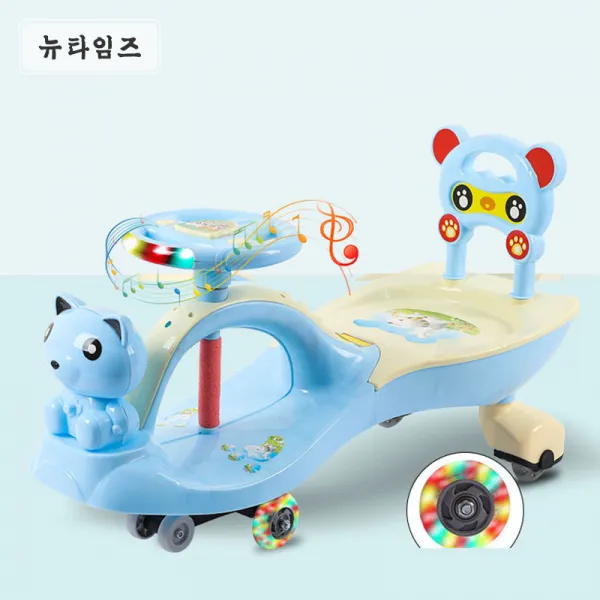 뉴타임즈 붕붕카 크롤리언트 아이가 사이드스쿠킹 장난감을 미끌미끌하게 흔들흔들하며 계집아이의 차를 몬다 Xz80 A17 14 블루