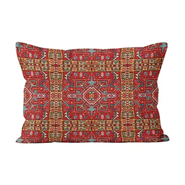 동양 깔개 아름다움 숨겨진 지퍼 Suike 인공 깔개 반복 부품 홈 인테리어 방수 직사각형 던져 베개 커버 쿠션 커버 내실 내실 12x20 인 12"x20" Color 05 12"x20" Color 05