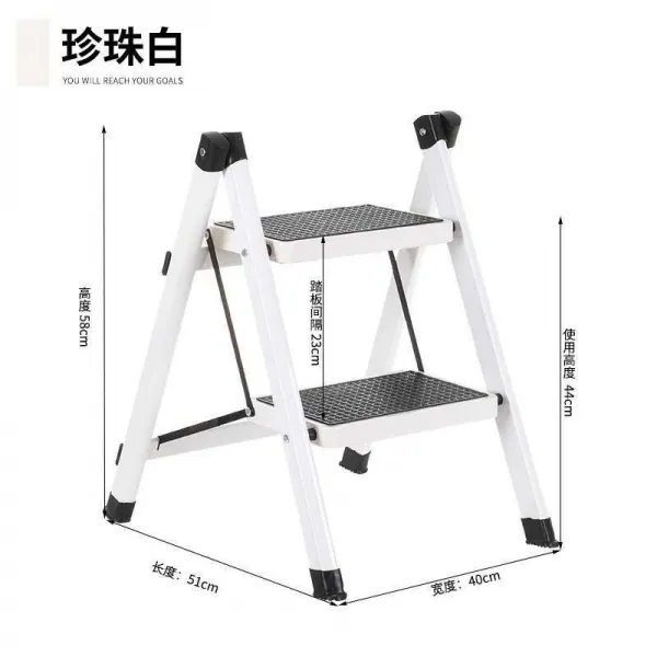 육직구 키높이의자 논슬립 미끄럼방지 도서관 계단 높은 사다리를 오르다 옷과 모자 간 책꽂이 하이 걸상 가정용 한 묶음 진주 화이트 A1